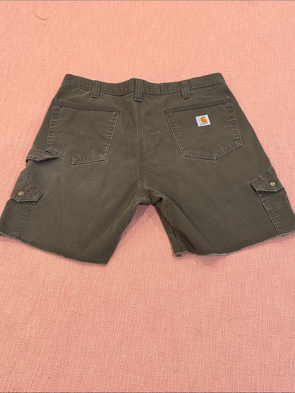 Carhartt Waist 36” Men's brown cut off Cargo Work Shorts
